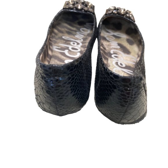Women’s Sam Edelson black loafers /flats/shoes size 7.5M with rhinestone sku 896 - Picture 4 of 6